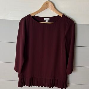 Ann Taylor Deep Burgundy Blouse